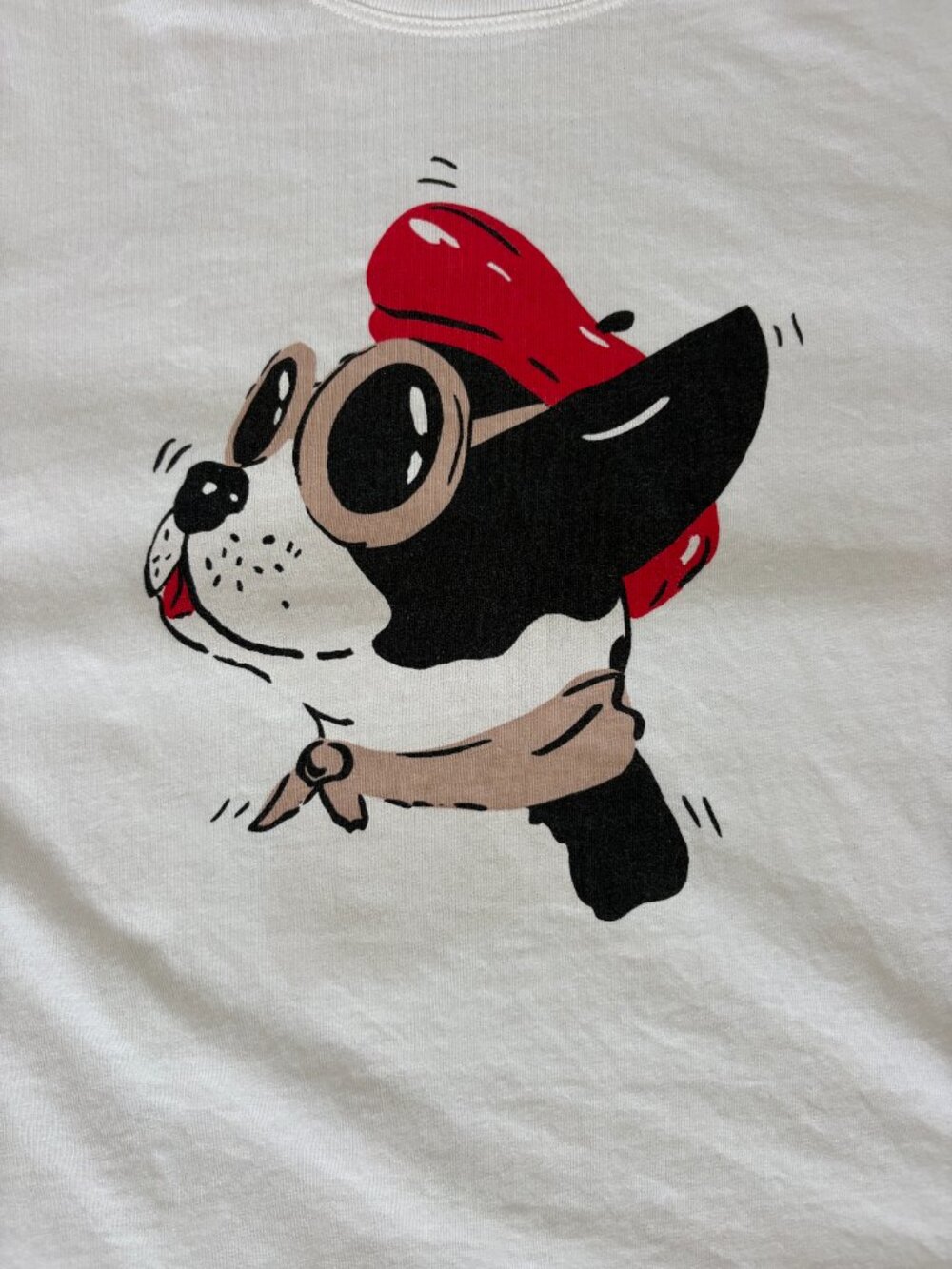 Wildfox White French Bulldog Graphic Tee | 100% Cotton | M